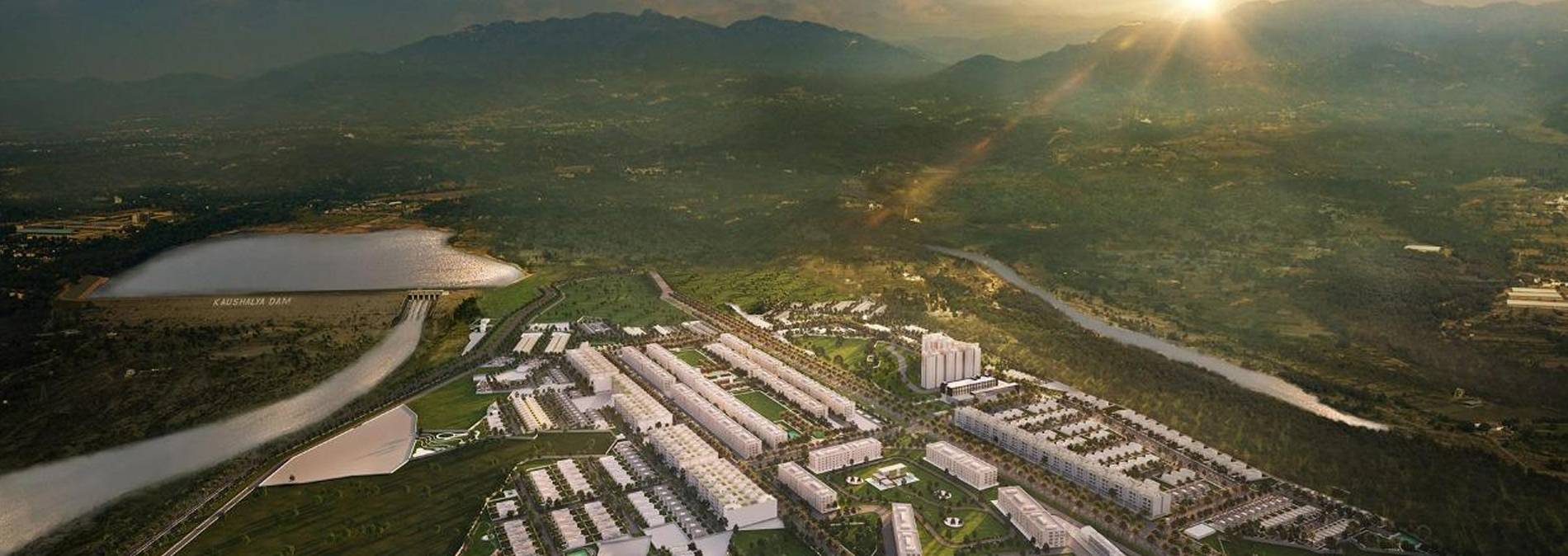 Aerial view of Trident Hills Panchkula township